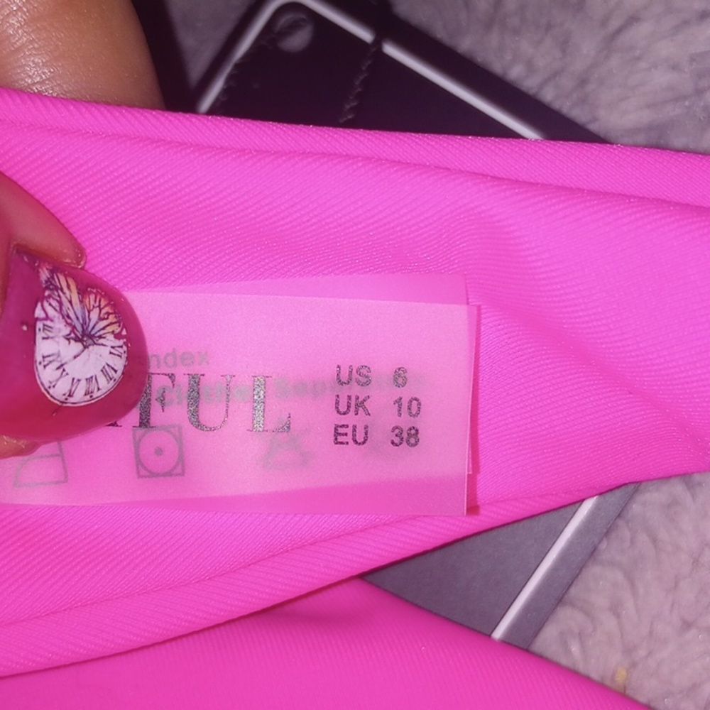 ZAFUL Bandeau O Ring Strapless Tie Back High Cut Two Piece Swimsuuit Size 6 NWT - Picture 8 of 8